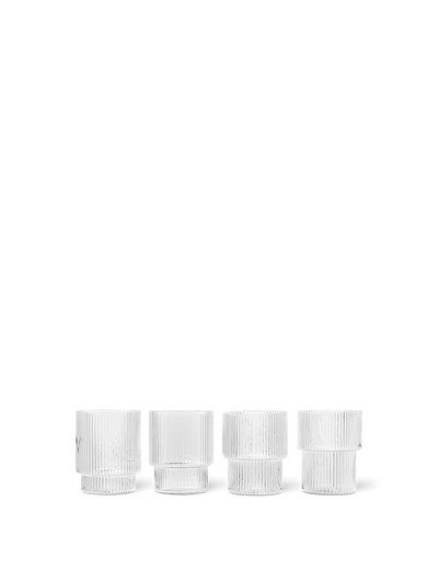 GLAS RIPPLE 4ER SET