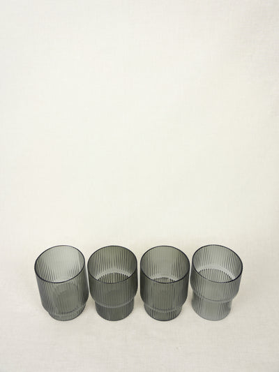 GLAS RIPPLE 4ER SET