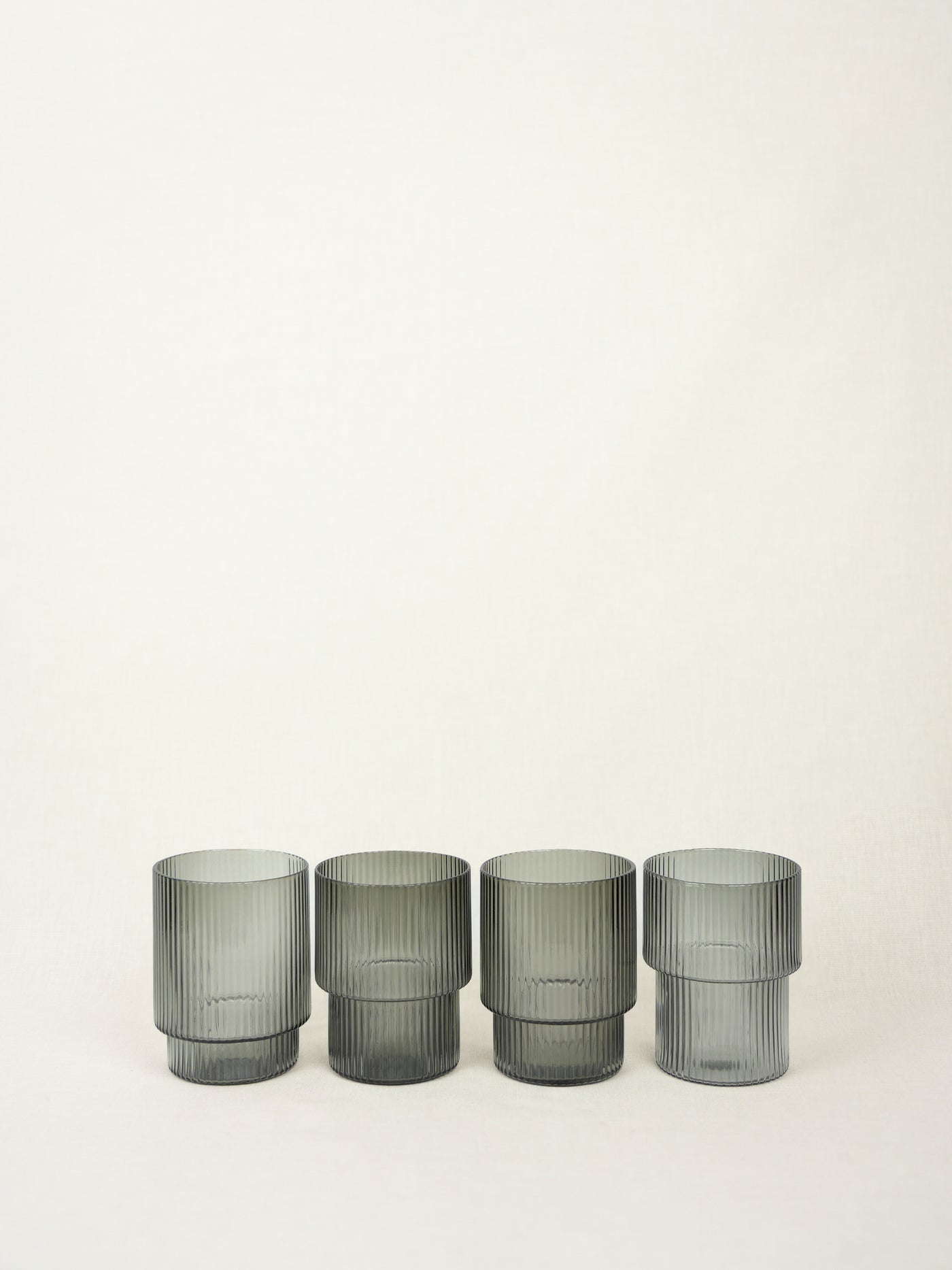 GLAS RIPPLE 4ER SET