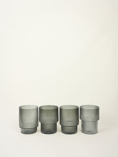 GLAS RIPPLE 4ER SET